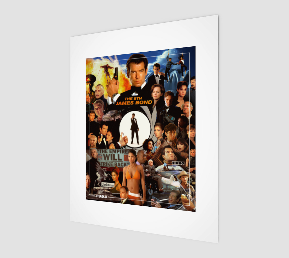 2024 Pierce Brosnan 30th Anniversary Collage Poster