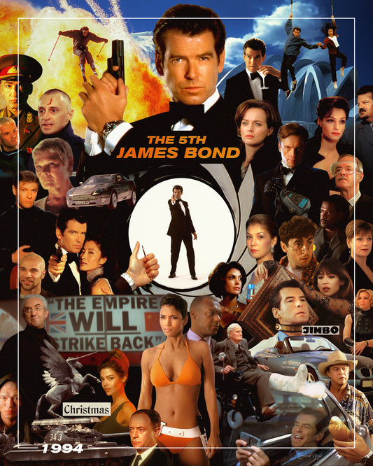 2024 Pierce Brosnan 30th Anniversary Collage Poster