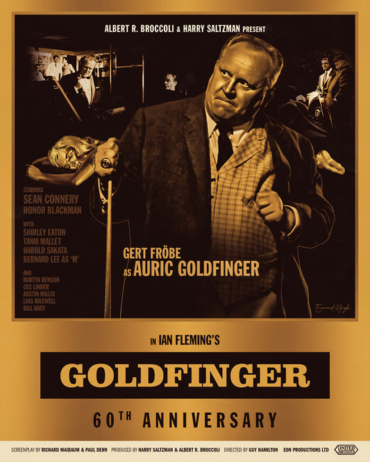 2024 Goldfinger 60th Anniversary Poster: Auric Goldfinger